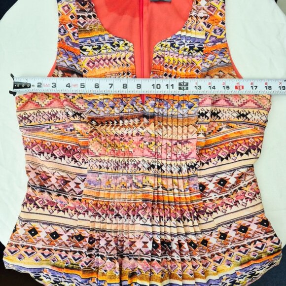 Rabbit Petite Women's Boho Colorful Sleeveless  Dress Size 10 - Picture 11 of 12